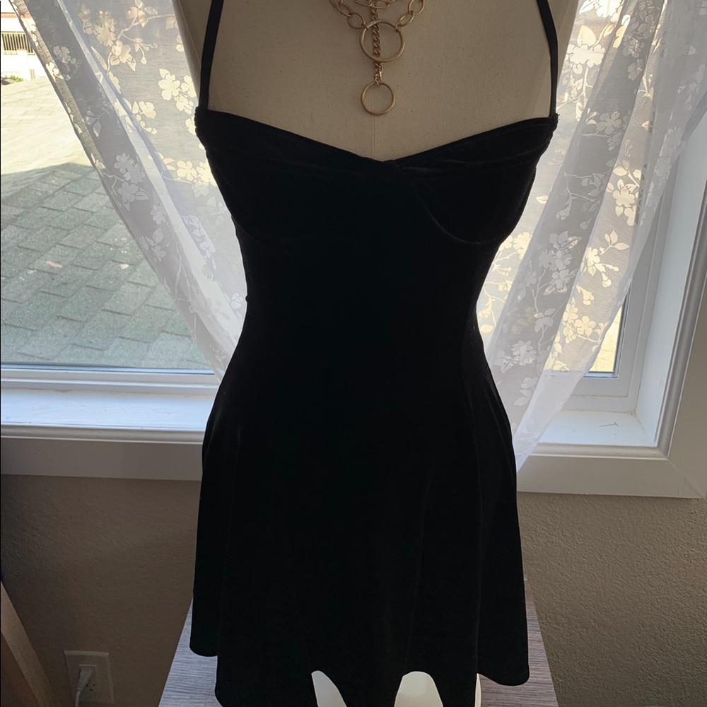 American Apparel Velvet Skater Dress